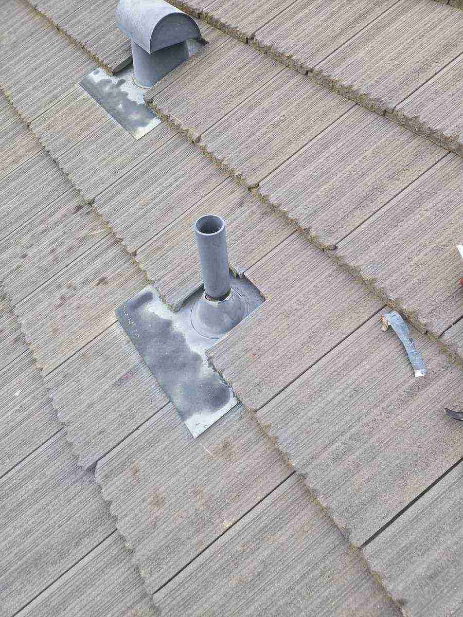 Completed concrete tile roof repair in Riverbank, CA