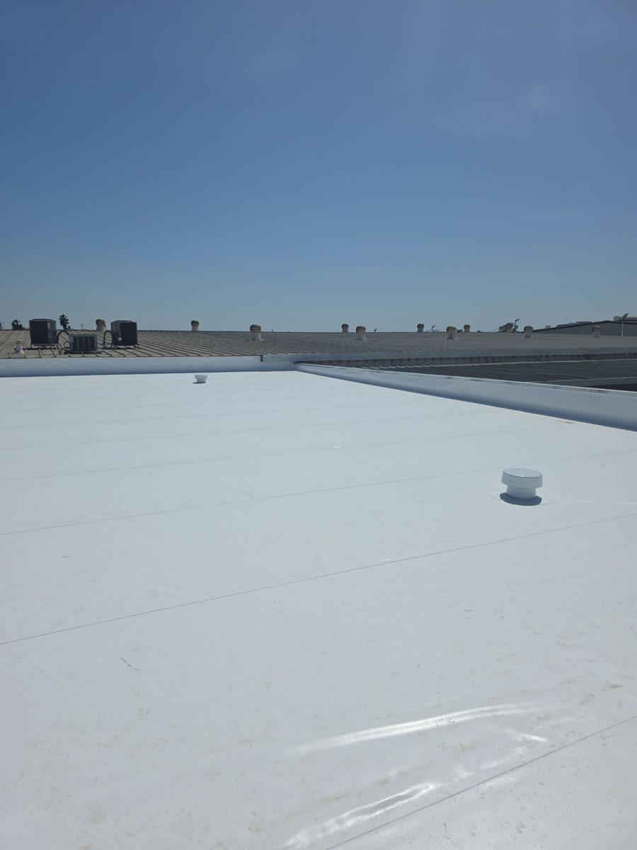 Completed commercial roof in Merced, CA