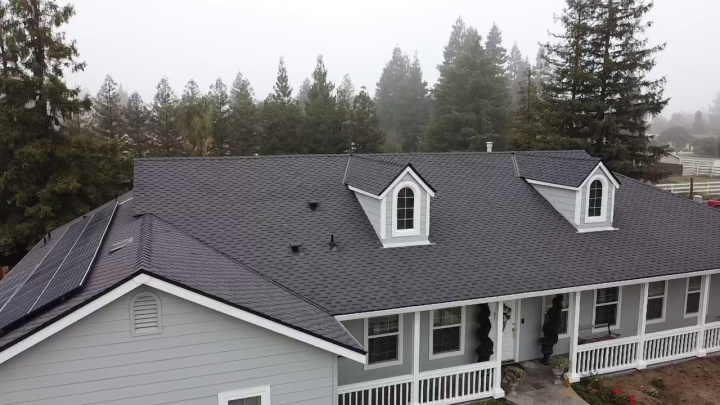 Residential re-roof with dormers in Merced, CA